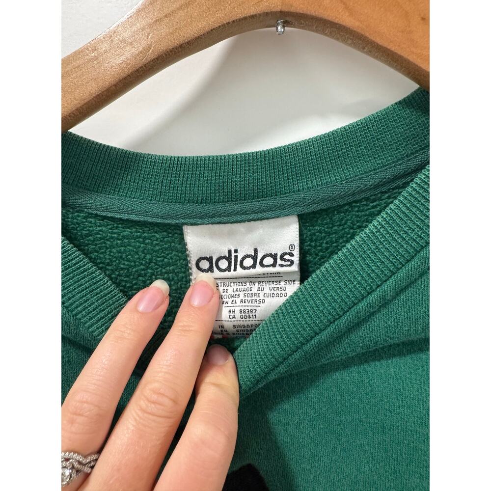 Adidas Vintage Y2K green embroidered Crew size large - Picture 6 of 6